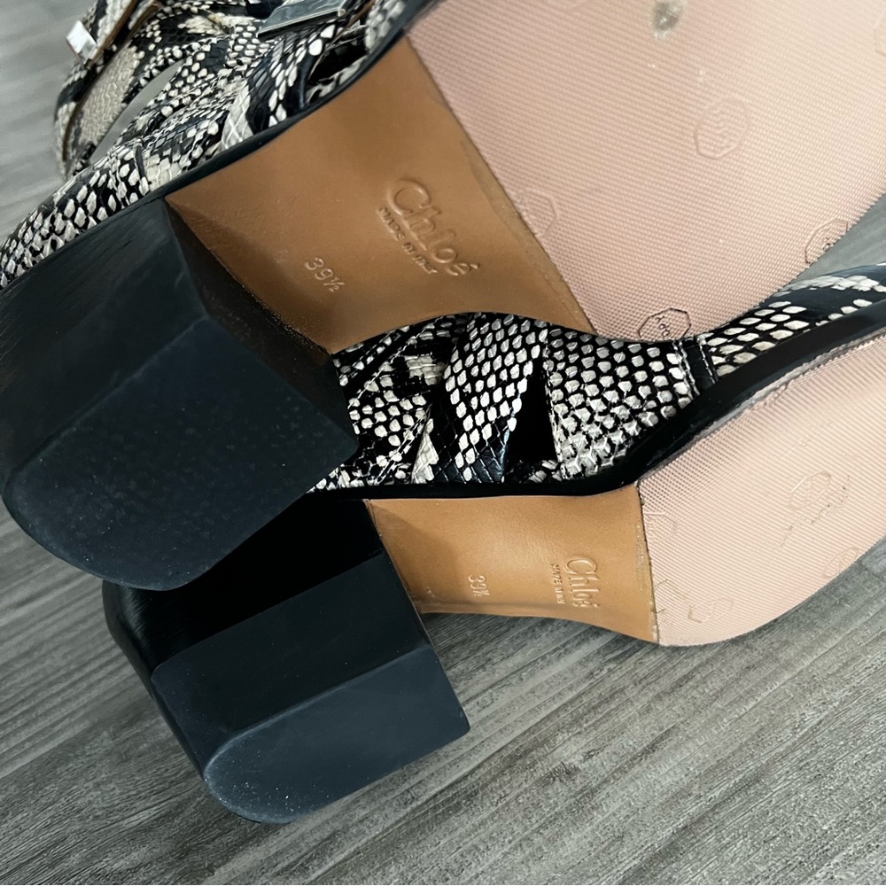 CHLOE • Rylee Python Leather Boots - Picture 14 of 16
